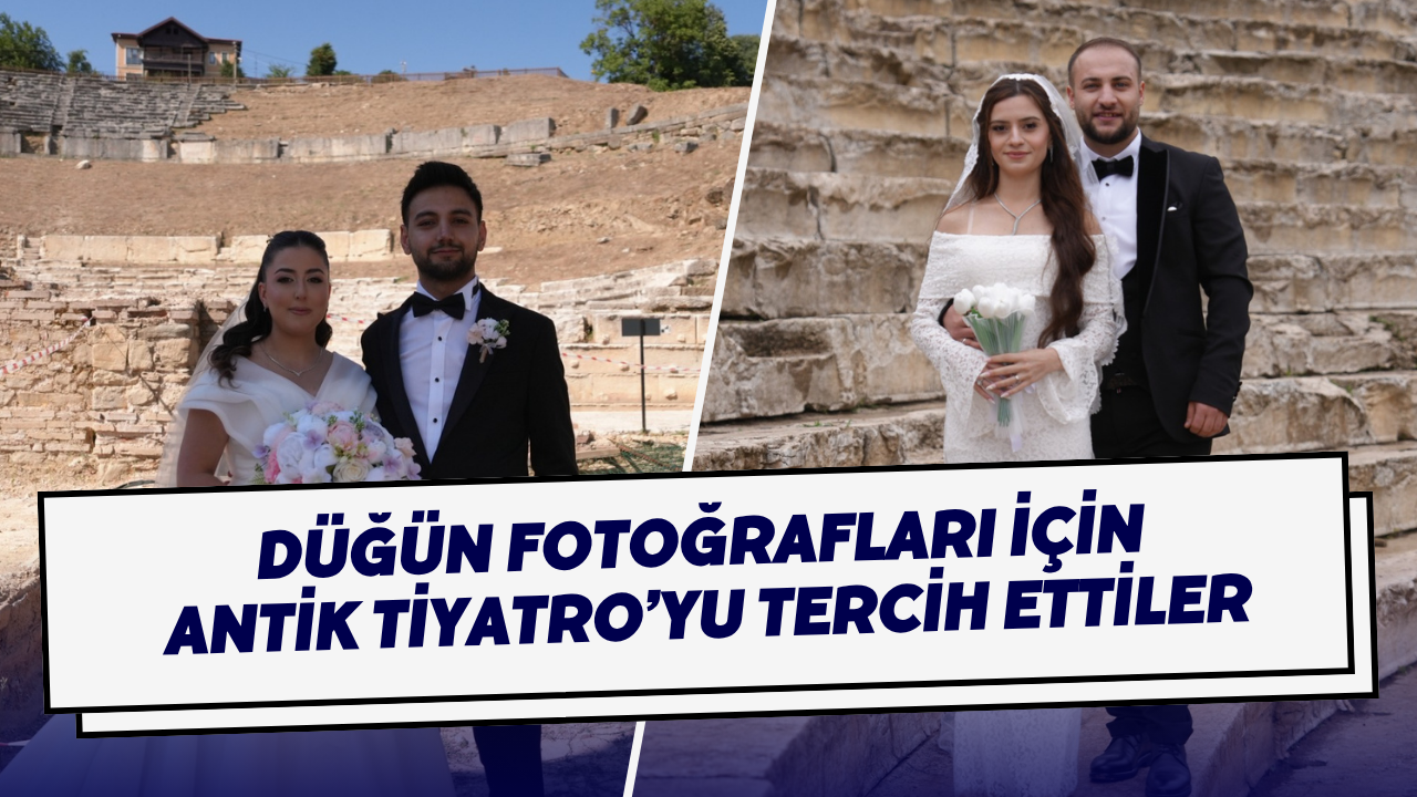 Düğün Fotoğrafları İçin Antik Tiyatro’yu Tercih Ettiler