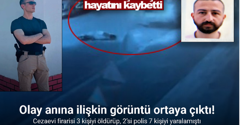 3 kişiyi öldüren, 2’si polis 7 kişiyi yaralayan Mustafa Emlik’in Uzman Çavuş Kemal Ekri’yi vurma anı kamerada