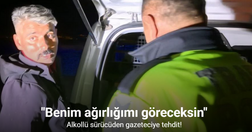 Alkollü sürücü gazeteciyi