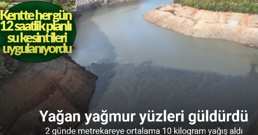 Bursa için güzel görüntüler...Kuruyan dereler, yağmur ile akmaya başladı