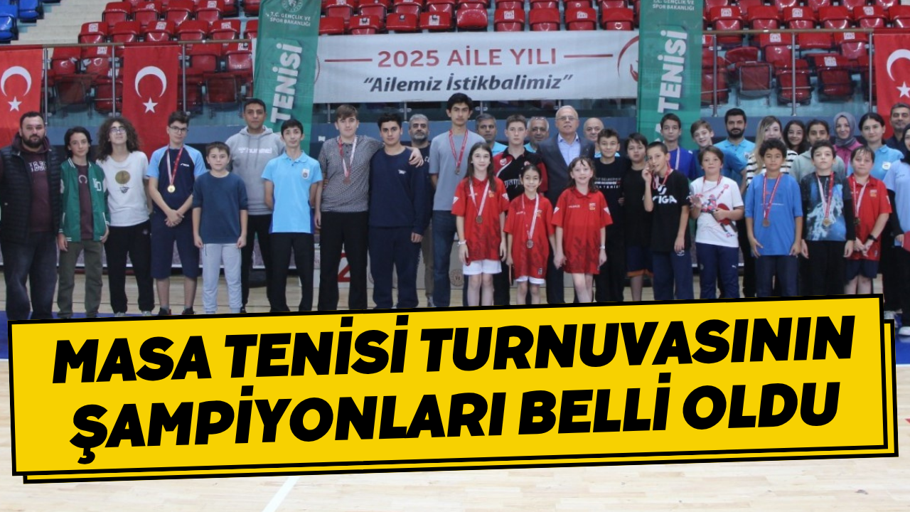 Düzce'de Masa Tenisi Turnuvasının Şampiyonları Belli Oldu
