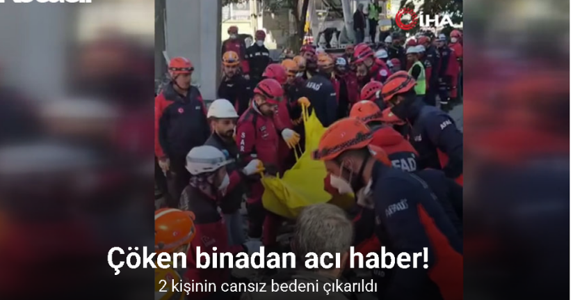 Kocaeli’de çöken binanın enkazından 2 kişinin cansız bedeni çıkarıldı
