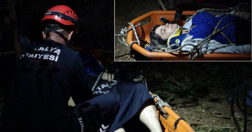 Antalya’da 4 metrelik inşaat çukuruna düşen turist itfaiye tarafından kurtarıldı