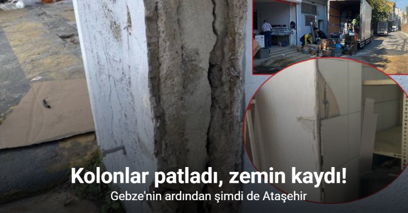 Ataşehir’de bina kolonlarında patlama paniği