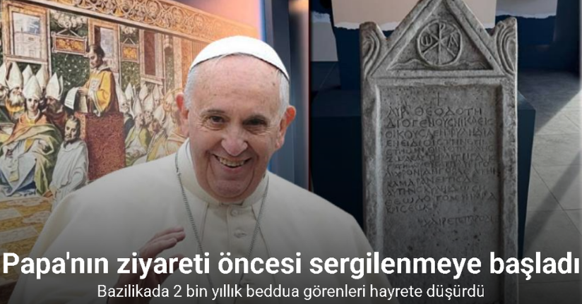 Bazilikada 2 bin yıllık beddua görenleri hayrete düşürdü