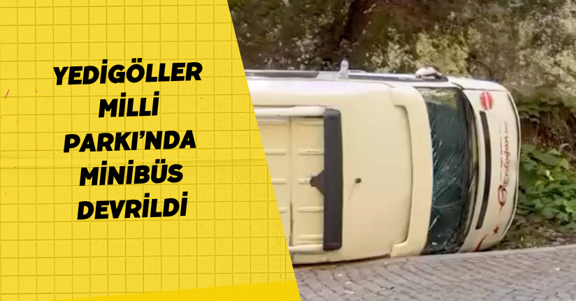 Yedigöller Milli Parkı’nda minibüs devrildi