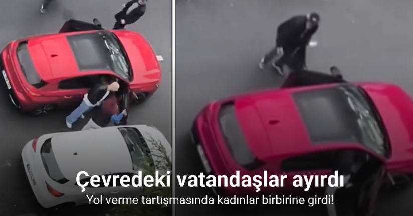 Yol verme tartışmasında kadınlar kavga etti