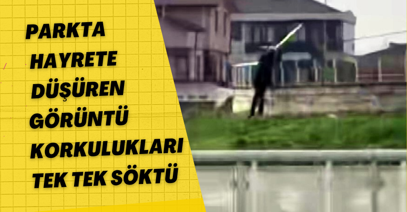 Parkta hayrete düşüren görüntü: Korkulukları tek tek söktü