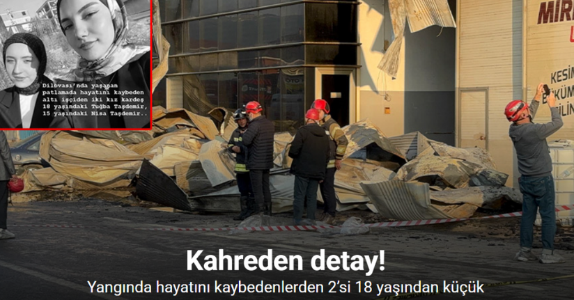 Yangında hayatını kaybedenlerden 2’si 18 yaşından küçükYangında hayatını kaybedenlerden 2’si 18 yaşından küçük