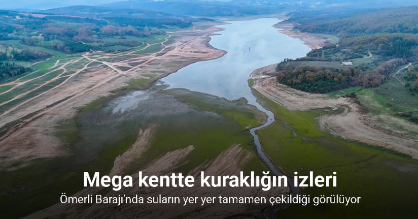 Mega kentte kuraklığın izleri havadan görüntülendi