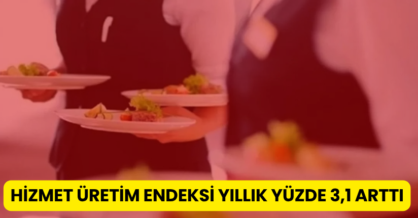 Hizmet üretim endeksi yıllık yüzde 3,1 arttı