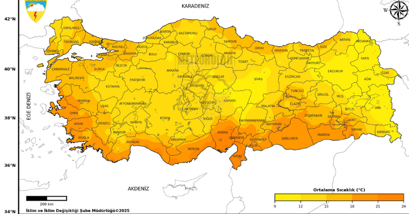 Ekimde en yüksek sıcaklık Cizre'de tespit edildi