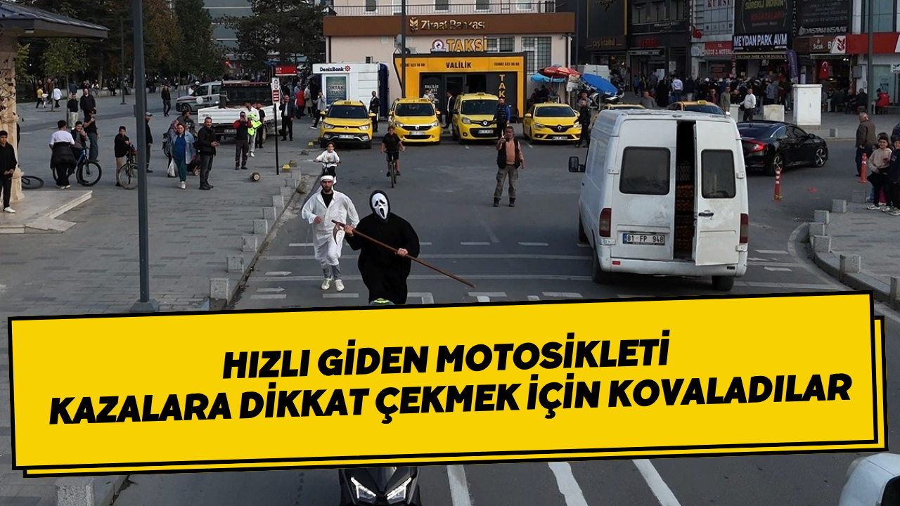 Hızlı Giden Motosikleti Kazalara Dikkat Çekmek İçin Kovaladılar