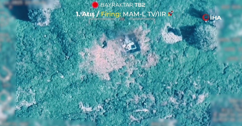 Bayraktar TB3 Roketsan mühimmatı ile hedefi tam isabetle vurdu