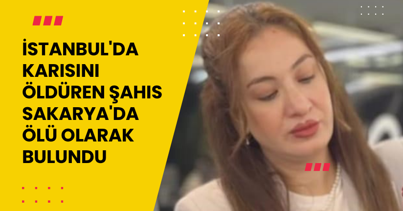 İstanbul'da karısını öldüren şahıs, Sakarya'da ölü olarak bulundu
