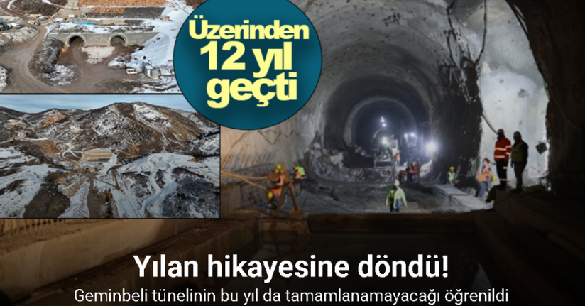 Sivas’ta 12 yıldır yapımı süren tünelin bu yıl da hizmete açılamayacağı öğrenildi
