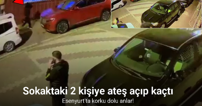 Esenyurt’ta sokaktaki 2 kişiye silahlı saldırı: O anlar kamerada