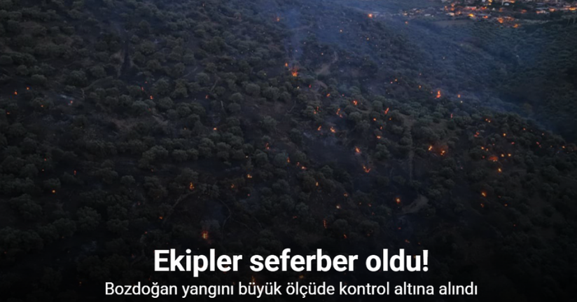 Bozdoğan yangını büyük ölçüde kontrol altına alındı