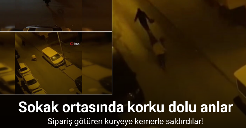 Bağcılar’da sipariş götüren kuryeye kemerle saldırdılar