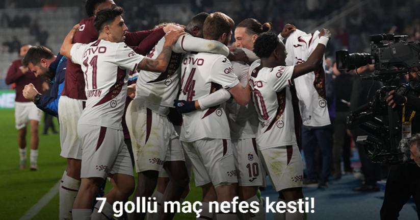 7 gollü maç nefes kesti! Trabzonspor uzatmalarda 3 puanı aldı