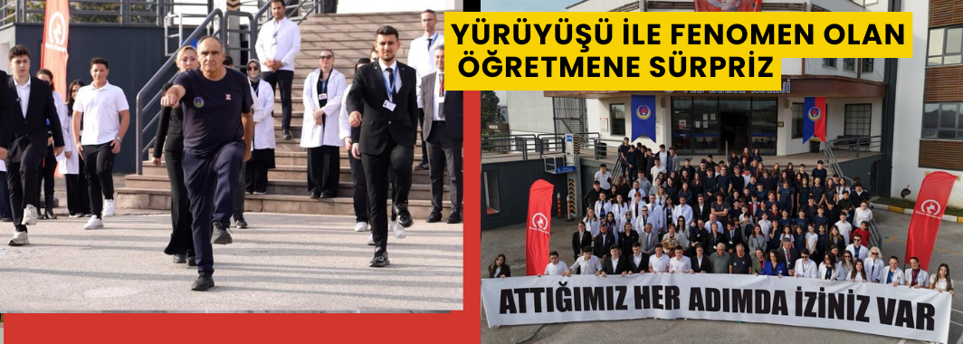 Yürüyüşü İle Fenomen Olan Öğretmene Sürpriz