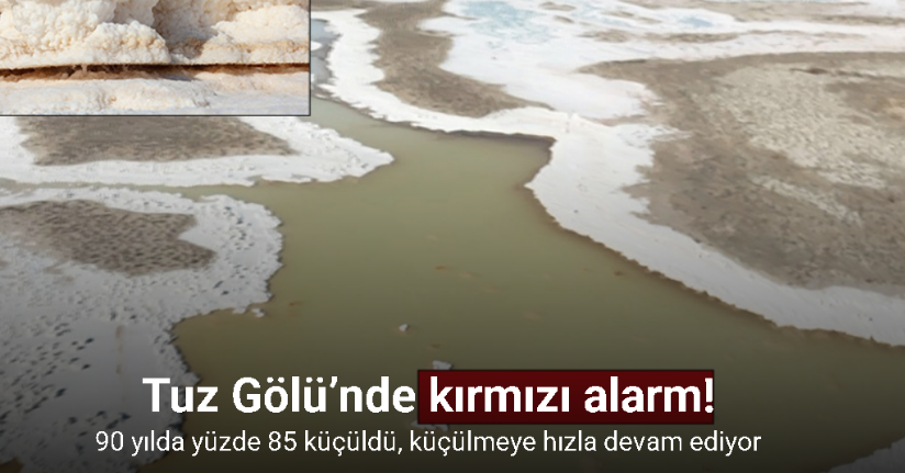 Tuz Gölü’nde kırmızı alarm: 90 yılda yüzde 85 küçüldü, küçülmeye hızla devam ediyor