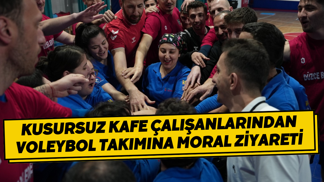 Kusursuz Kafe Çalışanlarından Voleybol Takımına Moral Ziyareti