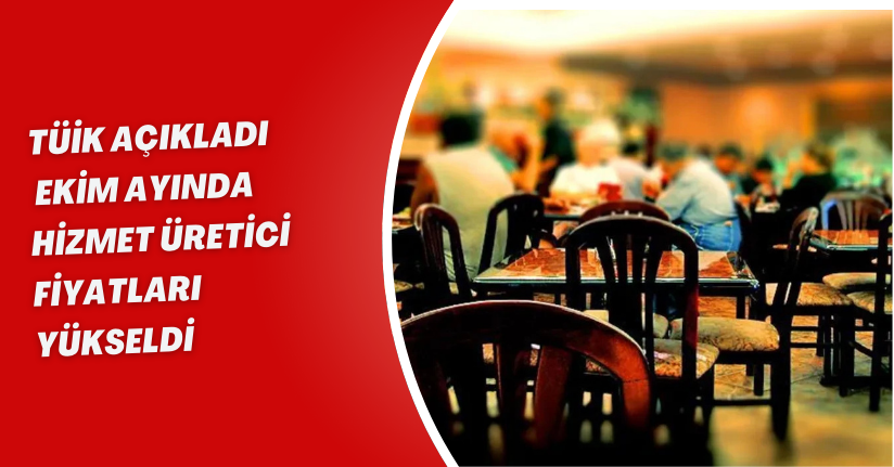 TÜİK açıkladı: Ekim ayında hizmet üretici fiyatları yükseldi