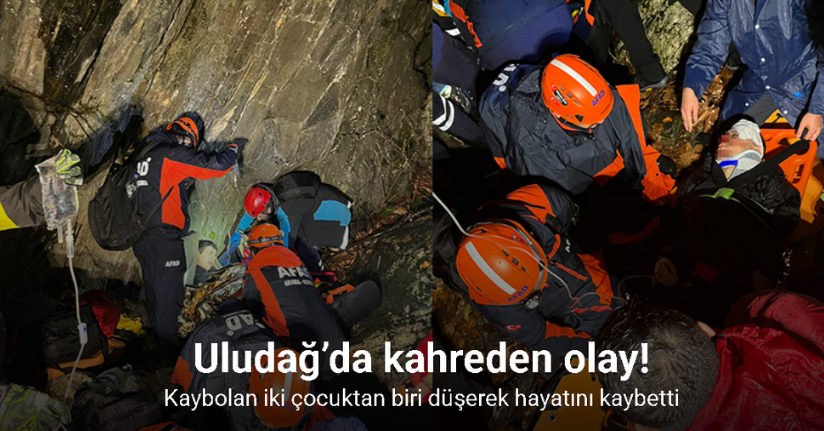 Uludağ’da facia: Kaybolan iki çocuktan biri düşerek hayatını kaybetti