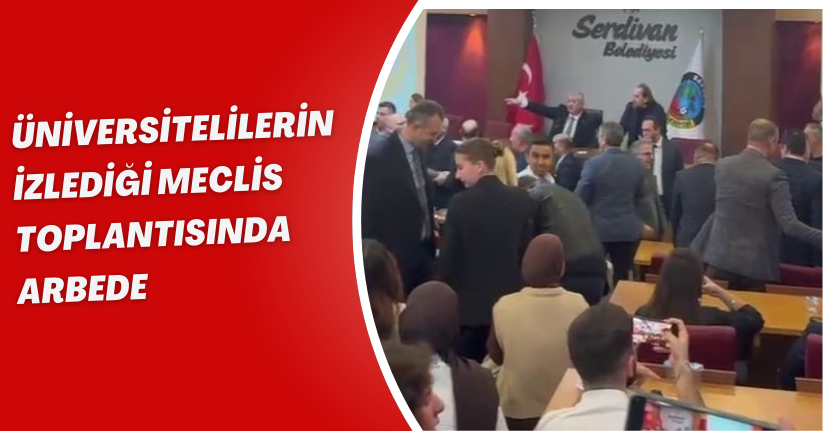 Üniversitelilerin izlediği meclis toplantısında arbede