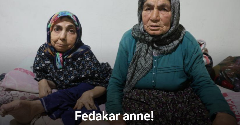 80 yaşındaki anne, 61 yaşındaki bedensel engelli kızına ömrünü adadı