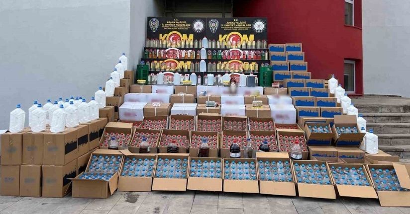Adana’da yılbaşı öncesi kaçak içki operasyonu: 4 ton etil alkol ele geçirildi