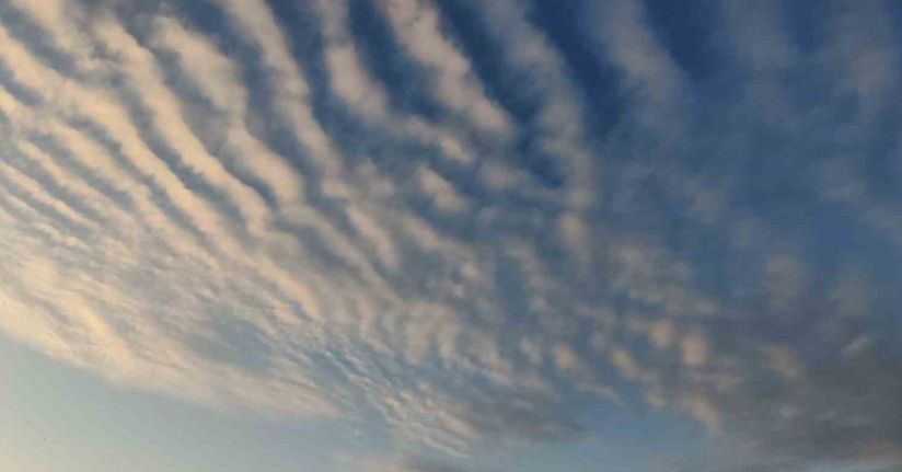 Sirrokümülüs bulutları Van semalarında görsel şölen sundu