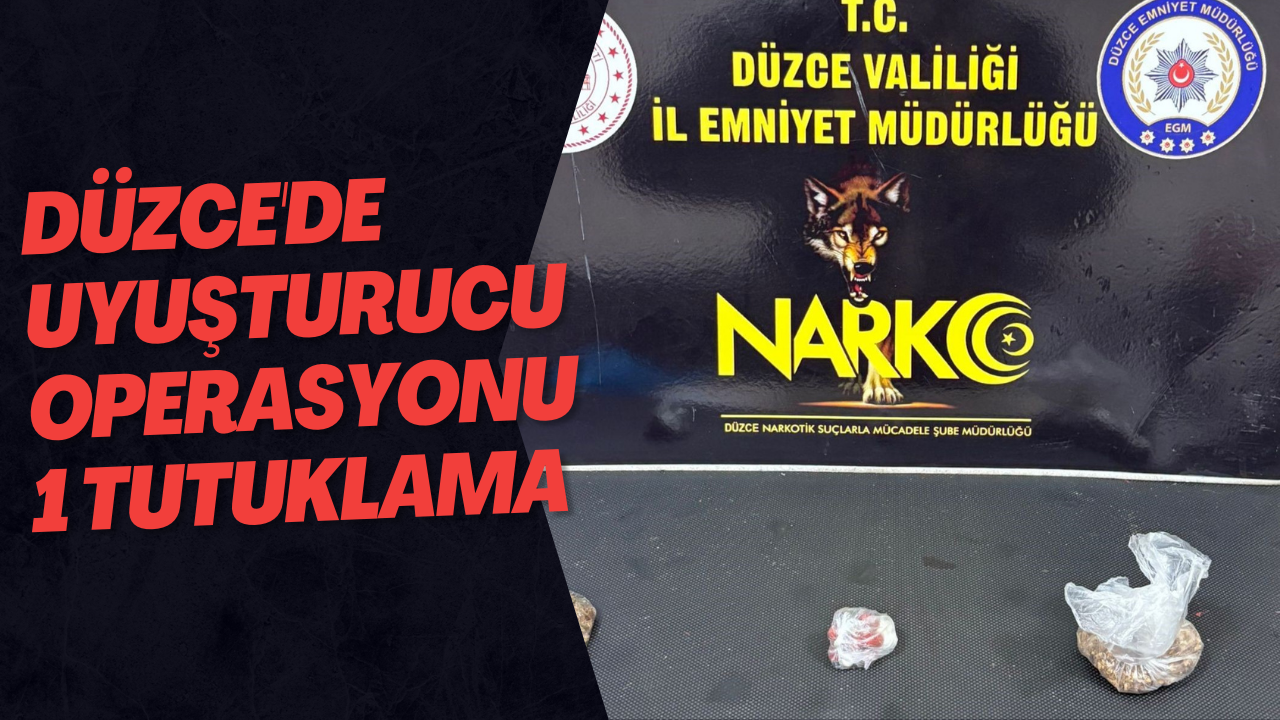 Düzce'de Uyuşturucu Operasyonu 1 Tutuklama