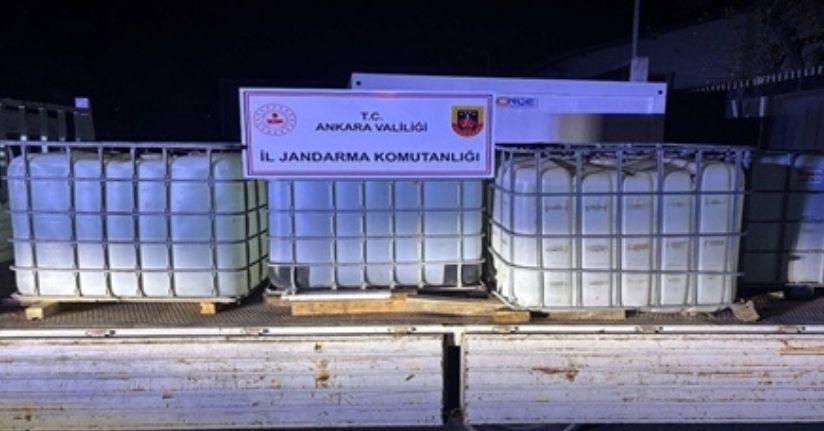 Ankara'da 8 bin 100 sahte gıda takviyesi ile 5 ton etil alkol ele geçirildi