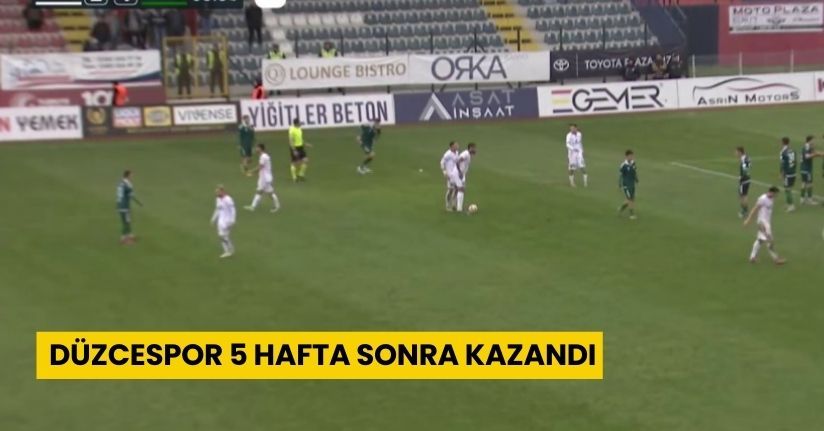 Düzcespor galibiyet hasretine son verdi