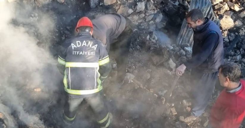 Yangında evi küle dönen yaşlı kadının cenazesine ulaşıldı