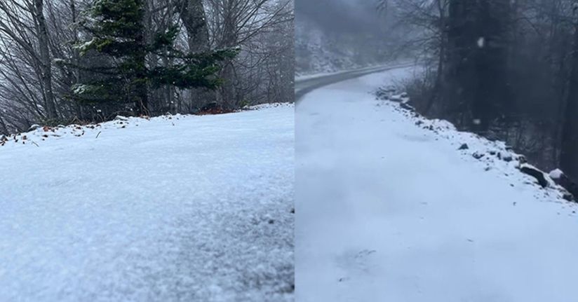 Kartepe beyaza büründü, kartpostallık görüntüler ortaya çıktı