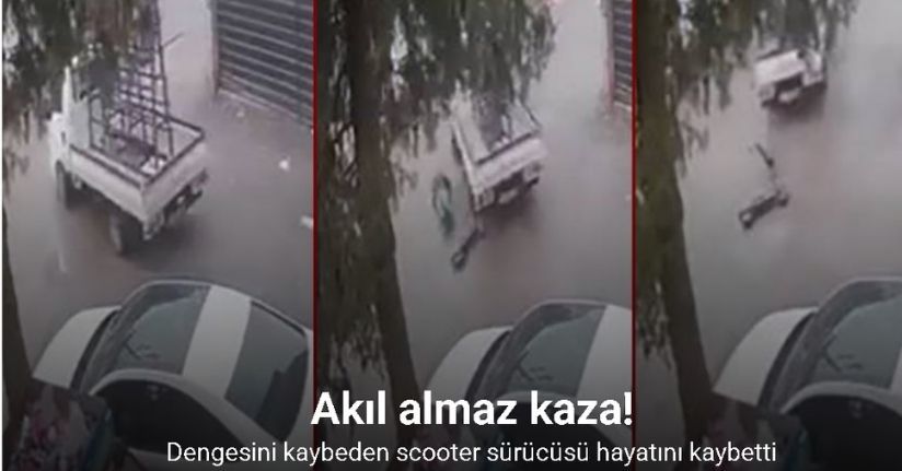 Akıl almaz kazanın güvenlik görüntüsü ortaya çıktı