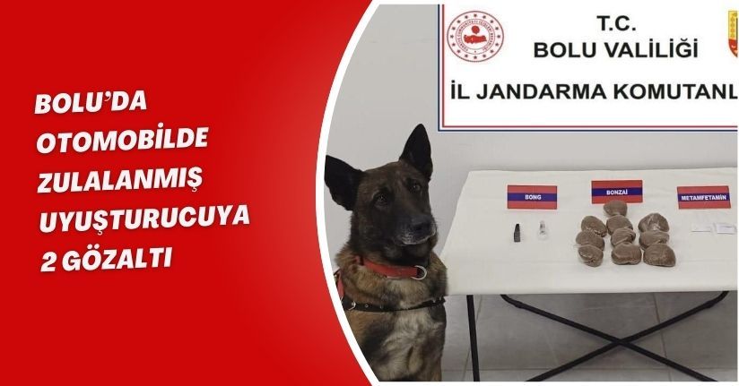 Bolu’da otomobilde zulalanmış uyuşturucuya 2 gözaltı