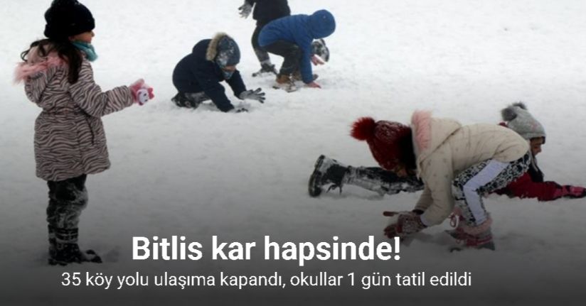 Bitlis kar hapsinde