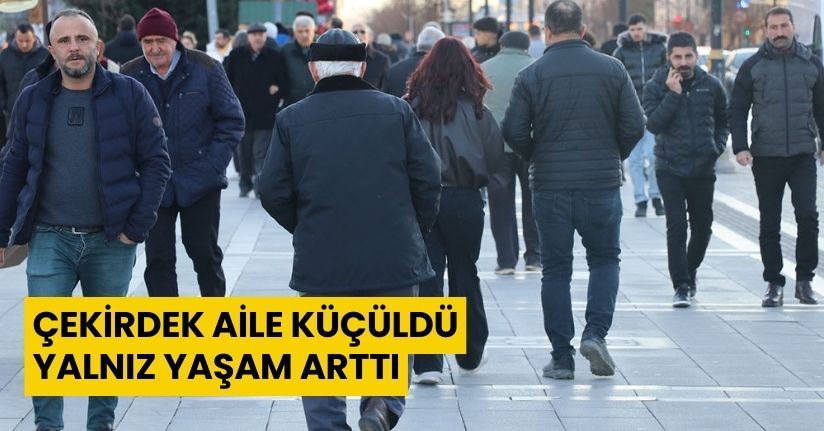 Çekirdek aile küçüldü, yalnız yaşam arttı