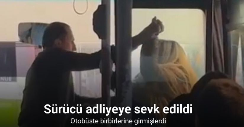 Otobüs şoförüyle motosikletli kadın birbirine girdi: Sürücü adliyeye sevk edildi