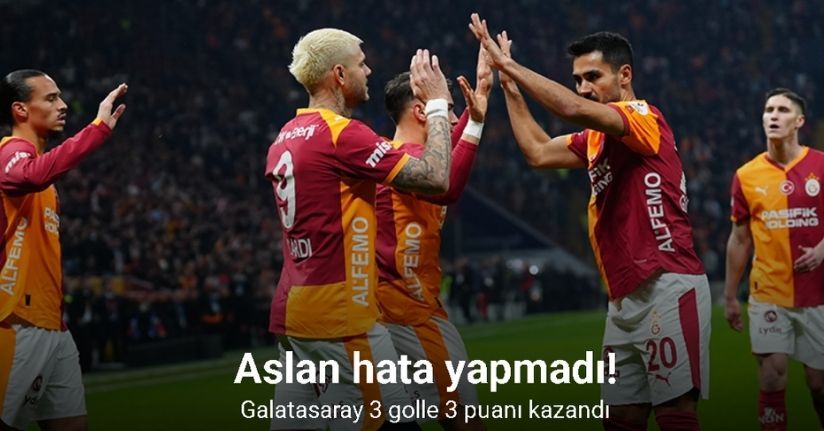 Galatasaray 3 golle 3 puanı kazandı!