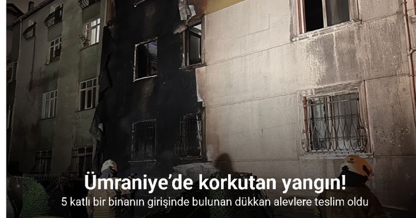 Ümraniye’de dükkan alevlere teslim oldu