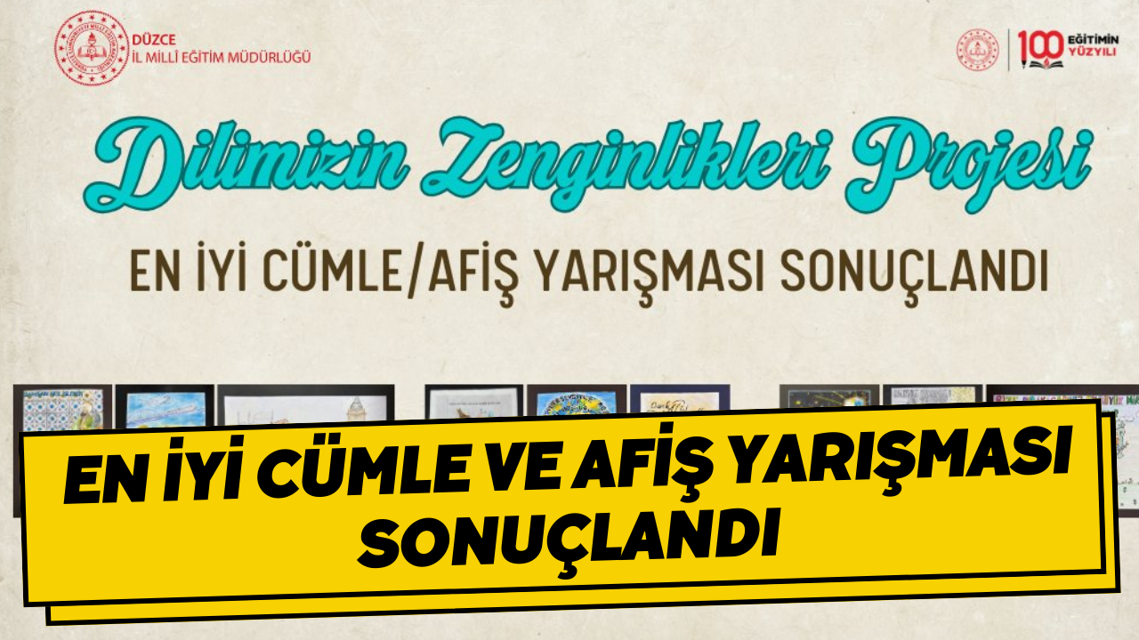 En İyi Cümle ve Afiş Yarışması Sonuçlandı