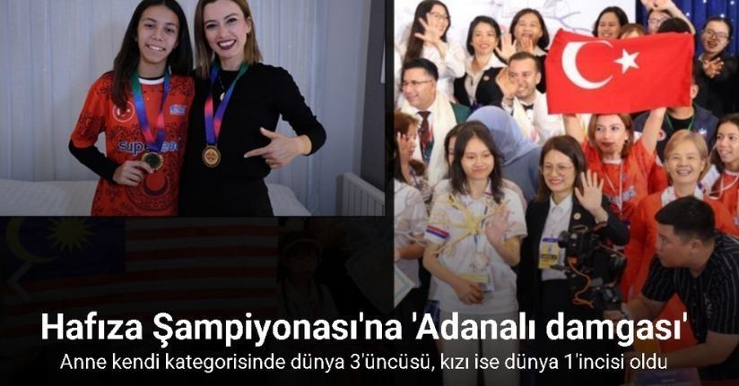 ’Dünya Hafıza Şampiyonası’na Adanalı anne ile kızı damga vurdu