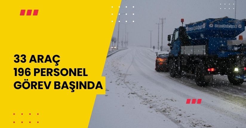 Düzce Belediyesi Karla Mücadelede Sahada