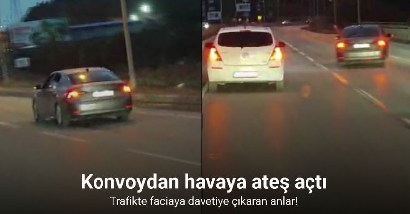 Arnavutköy’de konvoydan havaya ateş açtı