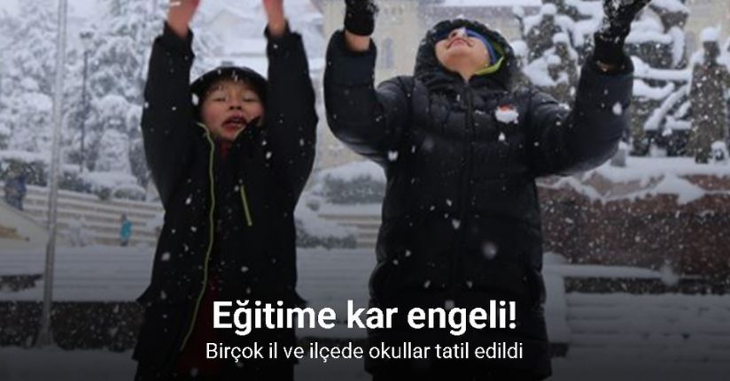 Eğitime kar engeli! Birçok il ve ilçede okullar tatil edildi